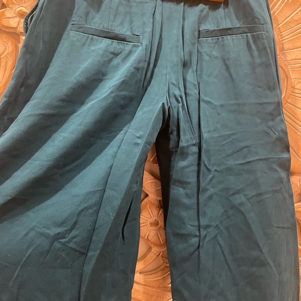 Anthropologie- Cartonnier Blue Aqua Wide Leg Capri Pants - Picture 4 of 5